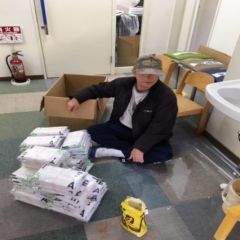 タオルの袋詰め